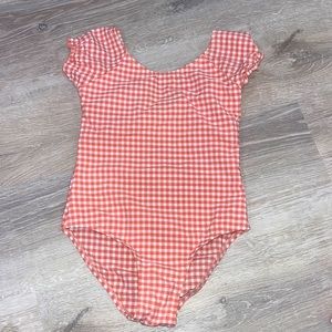 Zara girl gingham one piece swim suit